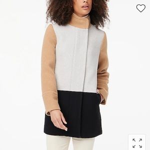 J. Crew color block City Coat